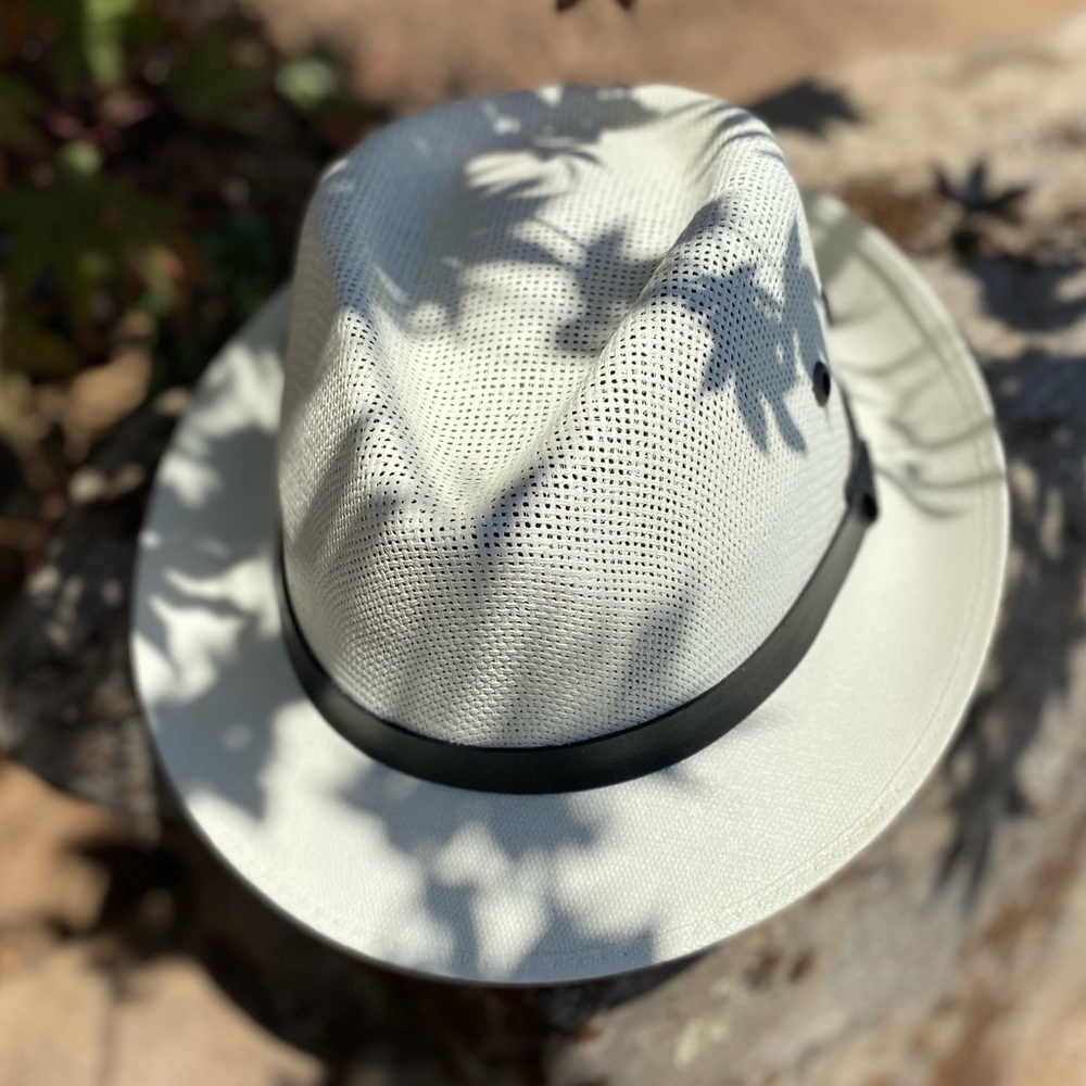 Short brimmed Panama Fedora Hat